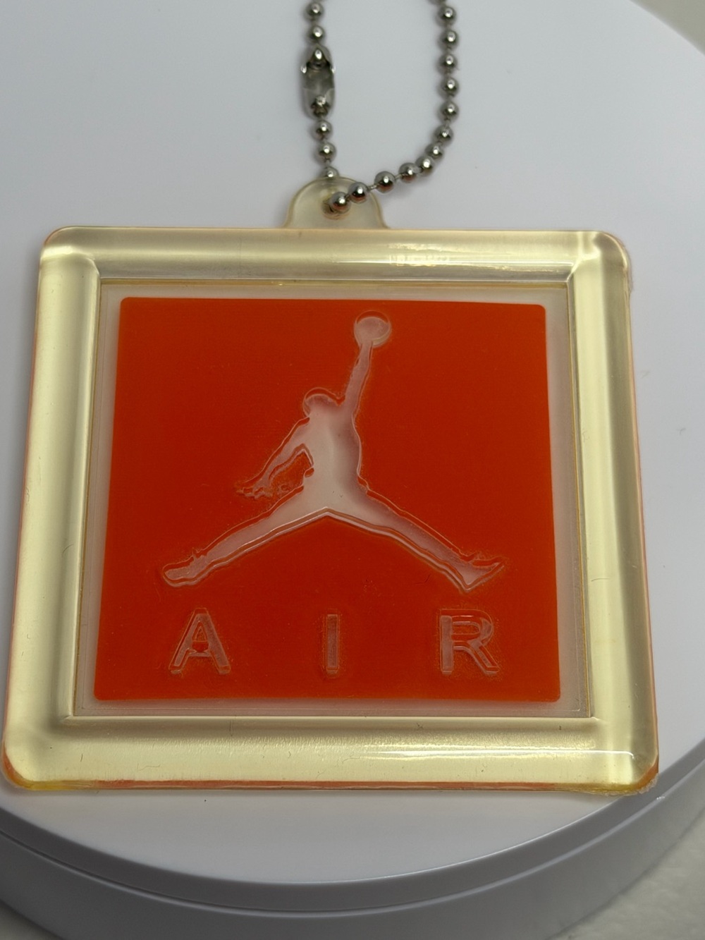 Nike Air Jordan Vintage Replacement Hangtag Keychain Orange